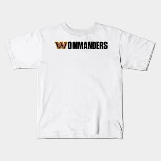 Wommanders Black Text Kids T-Shirt